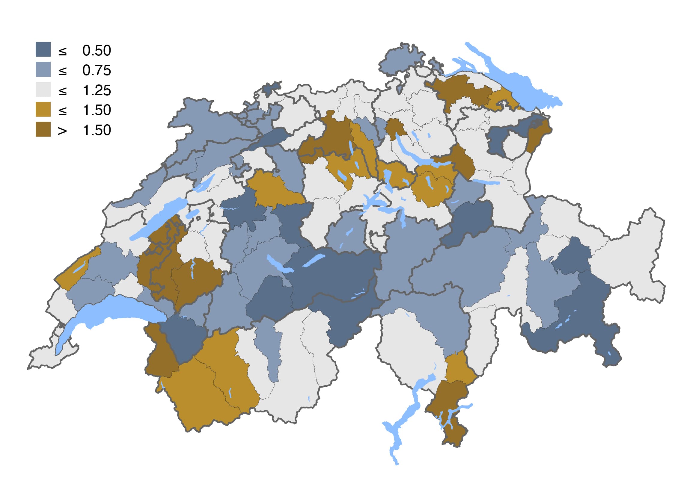 Wo in der Schweiz künftig am meisten Wohnungen geplant werden.

Baugesuche, Durchschnitt der Jahre 2023 und 2024, in Prozent des Wohnungsangebots

Quelle:UBS