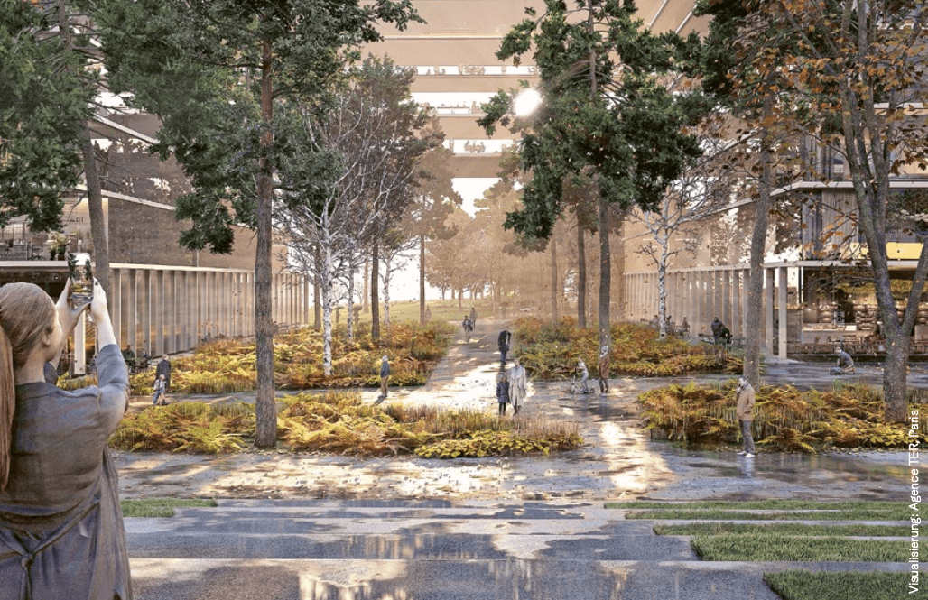 Die «Allée des Marronniers» verbindet die Route des Morillons mit dem Park.